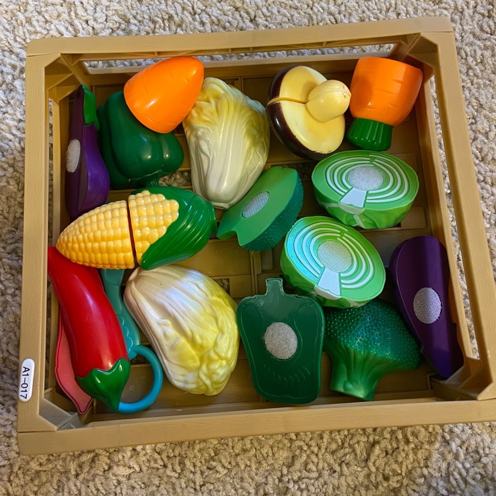 Kitchen Toys Fun Cutting Food Fruits Vegetables Toys Pretend Food Playset